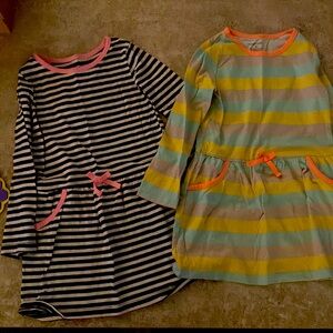 Long sleeve dresses with pockets. Girls size 5T